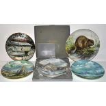 Four Doulton limited edition plates and 1 other (5)