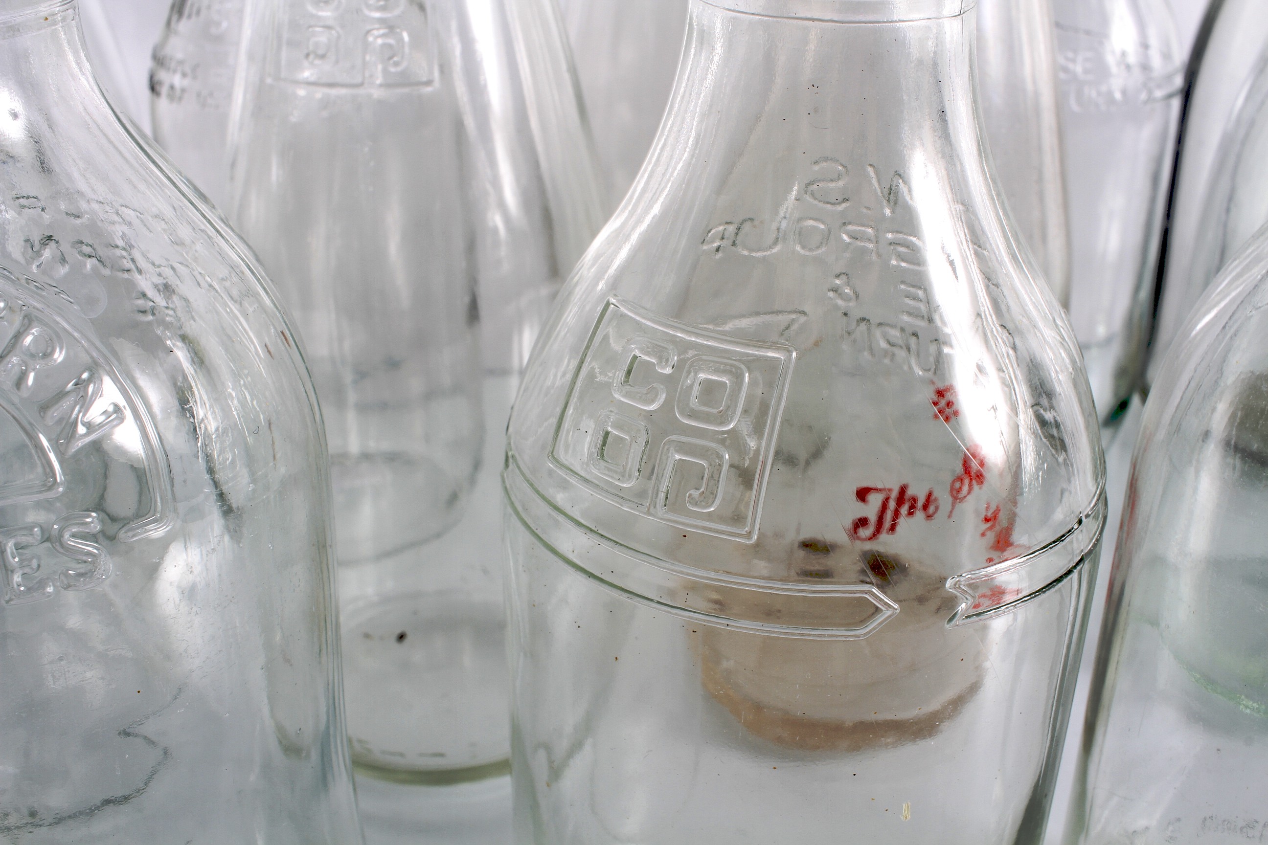 A group of milk bottles - Image 2 of 2