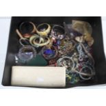 A selection of costume jewellery to include bangles