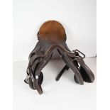 A leather saddle