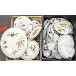 A large quantity of Royal Worcester Evesham dinner service items