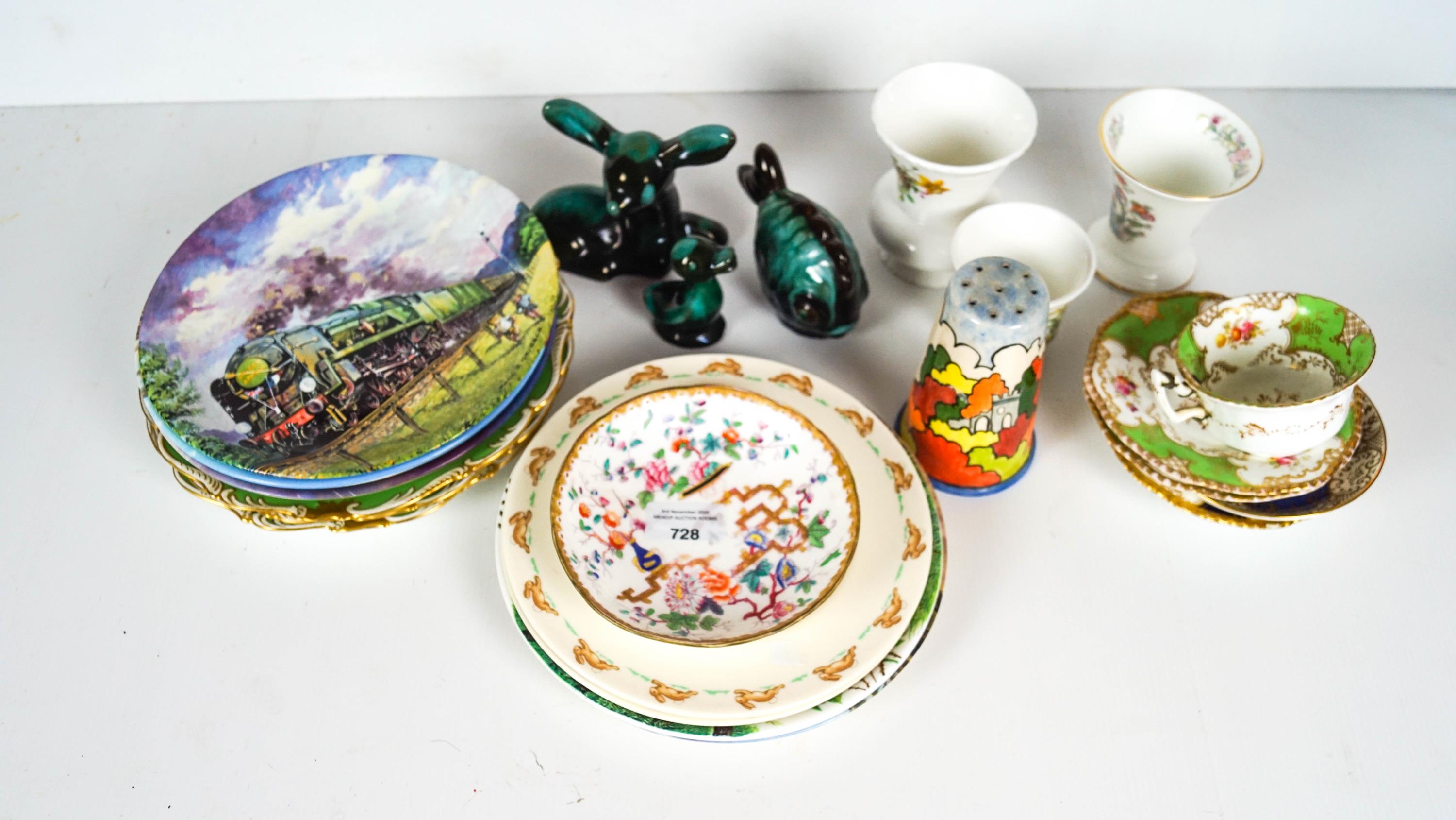 A collection of assorted china to include Pennance pots, Coalport with a blue fish, - Image 2 of 2