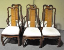 A set of six Chinese style dining chairs