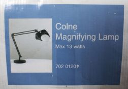 A boxed, John Lewis new "Colne" magnifying lamp
