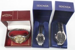 Two Sekonda and a Rotary watch