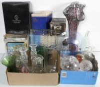 A box of glassware