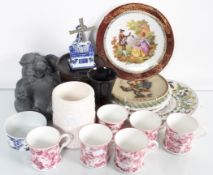 A quantity of ceramics to include Milton ware mugs and a German planter