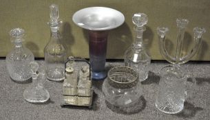 A quantity of glass, to include decanters,