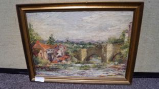 Irene Jones, (Salopian Art Group), 'The Bridge at Ludlow', 21st century, signed lower left,