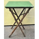 A card table in folding stand 69cmH x 46cmW x 46cmD