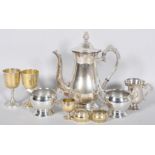 A group of assorted metalware