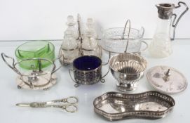 A collection of silver plate to include;