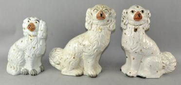 A group of three Staffordshire dogs (3)