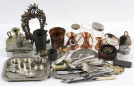 A group of silver plate and other metalware,
