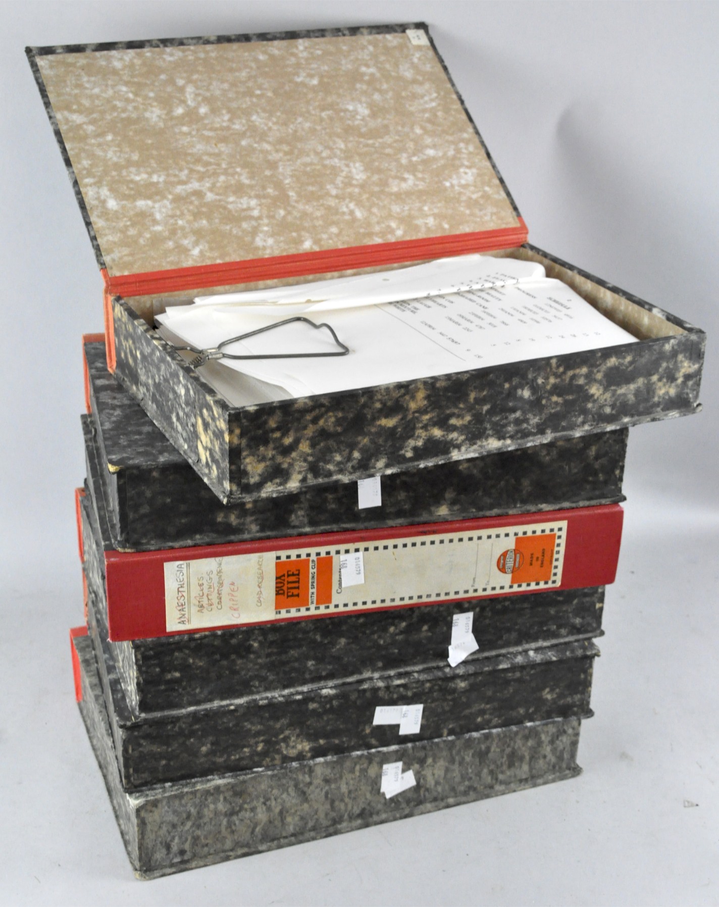 Six box files of ephemera about Richard Gordon, to include paper clippings,