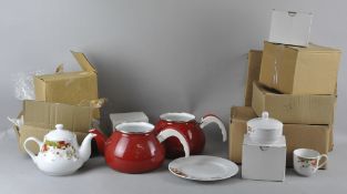 A collection of boxed and unused tea and coffee wares