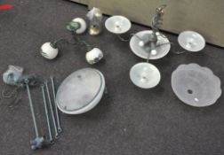 A collection of assorted ceiling lights to include;