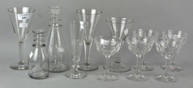 A collection of 19th century glass and later examples.