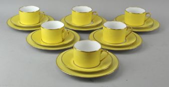An 'Asprey' six person coffee set of cups, saucers and side plates
