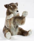 A Karl Ens porcelain model of a seated bear,
