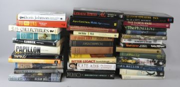 A collection of assorted hardback books including Antique Reference and Fiction