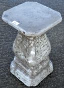 A glazed ceramic column , garden ornament,