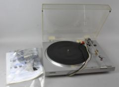 A Sony PS-LX2 turntable stereo system with operating instructions