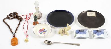 A collection, to include a Poole pottery glaze testing plate