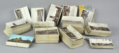 A large quantity of Printers stock of sepia Macclesfield postcards