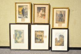 A collection of six 'Baxter' prints.