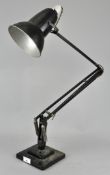 A vintage black painted Anglepoise lamp. Approx 67cm.