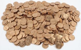 A quantity of un-circulated 1967 half-pennies (approx 500)