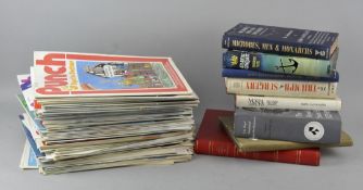 A run of 1960's Punch magazines along with other hardback books.