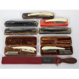 A collection of vintage razors, boxed,