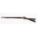 A 19th century Percussion musket, possibly made at the transition from flint lock to percussion,