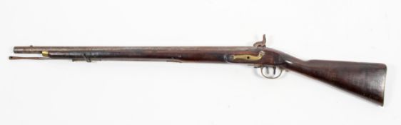 A 19th century Percussion musket, possibly made at the transition from flint lock to percussion,