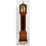 A 'Warmink' (Dutch) Grandmother long case clock, veneered in burr walnut, 20th century,