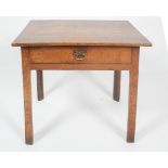 A late 18th century fruitwood small side table,