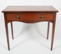 An early 19th century mahogany side table,