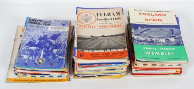 A group of football programmes from the 1960's, including Fulham, Newcastle United,