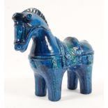 Aldo Londi - Bitossi - Rimini Blu - A 1960's retro vintage Italian pottery trojan horse having