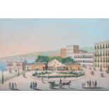 Late 19th century Neapolitan school, a view of Villa Nazionale, Naples, gouache, enscribed below,