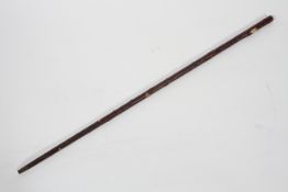 A late 19th century sword stick, with 45cm square blade,