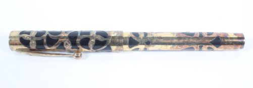 A Shaeffer 'Vermeil', silver gilt filigree fountain pen,
