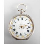 An open face pocket watch.