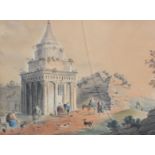 C Ferguson, The Tomb of Absalom (Kidron Valley, Jerusalem), water colour on paper,