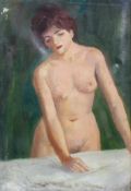 Gio Palmer, oil on canvas, nude female, signed lower right, in box frame,