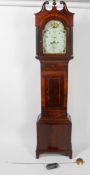 A mid 19th century long case clock,