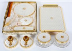 A ladies boxed and un-used 1950's dressing table set