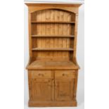 A pine kitchen dresser, 20th century,